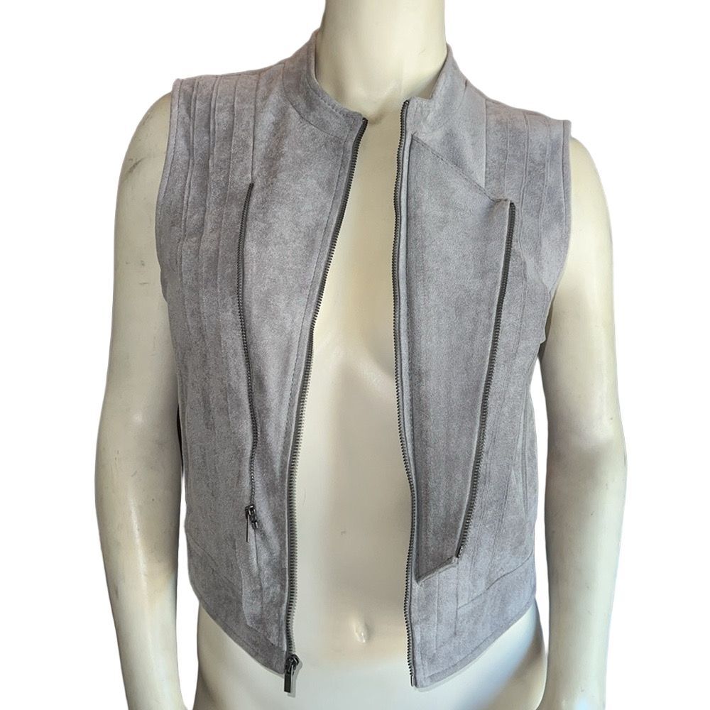 BCBGMaxAzria Damien Moss Suede Like Vest. Size Medium.